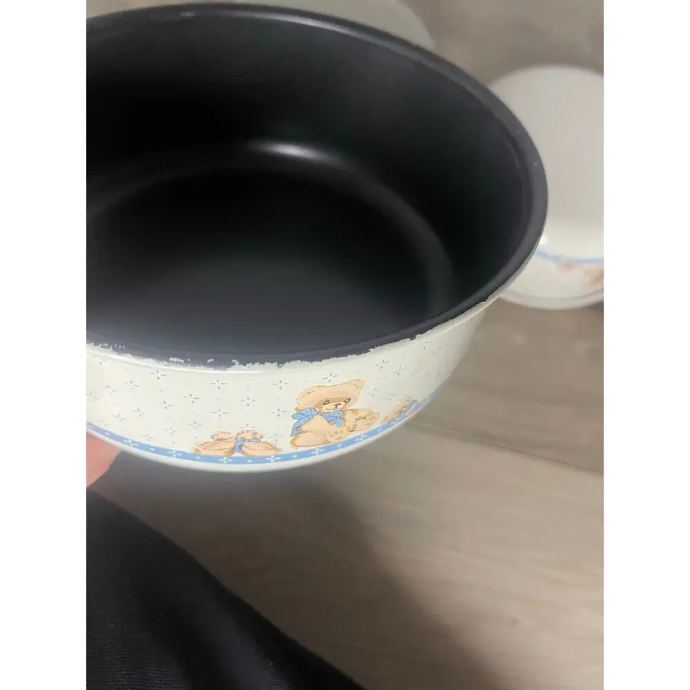 Vintage Teddy Bear Bakeware Bowls